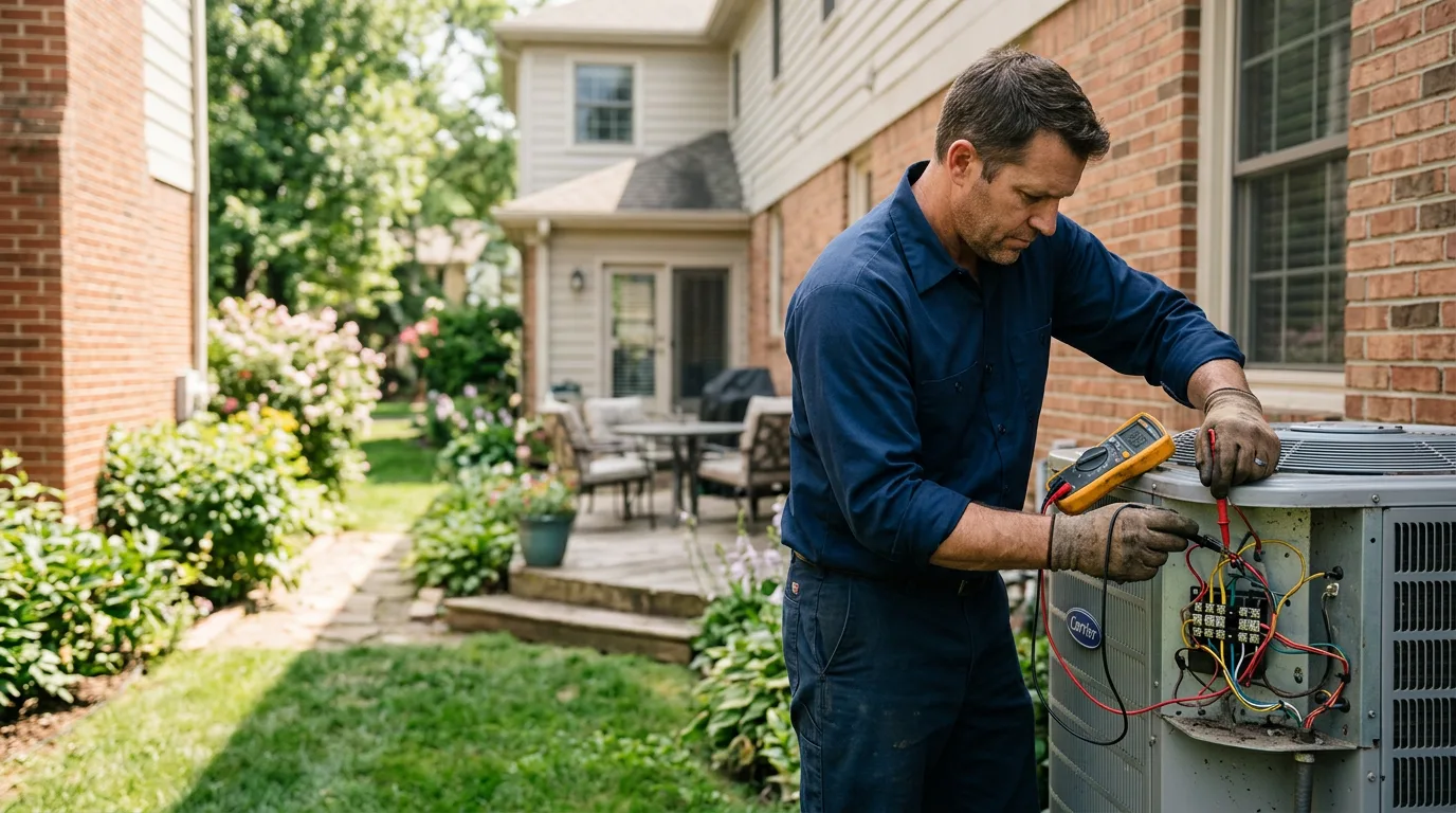 HVAC technician working near Grove, OK